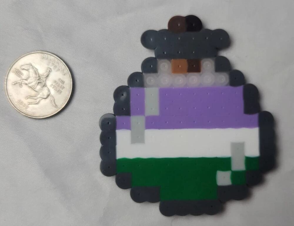 Genderqueer LGBT Potion Perler Pixel Art